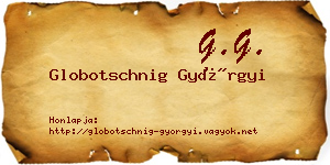 Globotschnig Györgyi névjegykártya